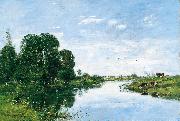 Eugene Boudin The River Touques at Saint Arnoult Germany oil painting artist